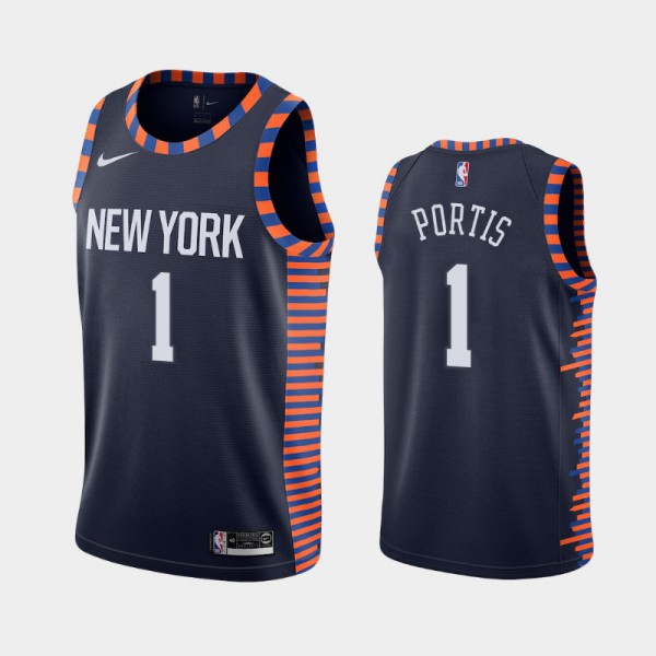 Bobby Portis New York Knicks #1 Men's City 2019-20 Jersey - Navy