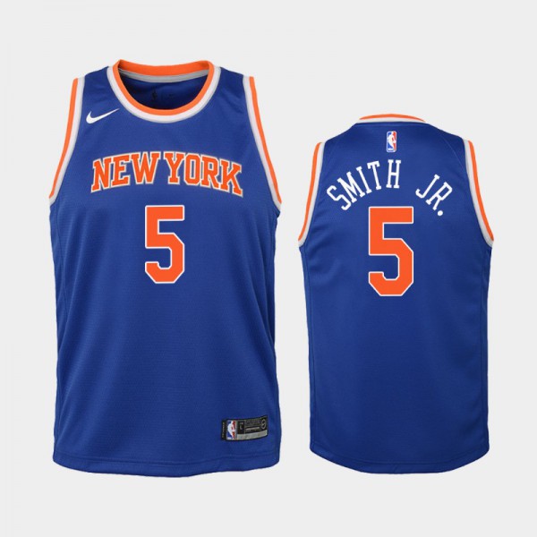 Dennis Smith Jr. New York Knicks #5 Youth Icon 18-19 Jersey - Blue