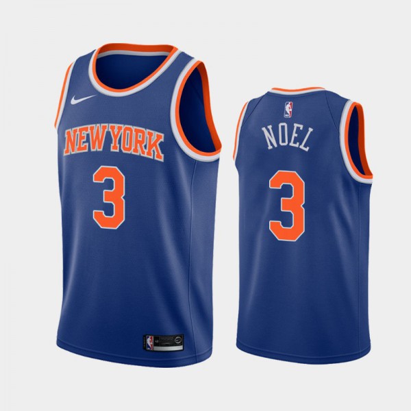 Nerlens Noel New York Knicks #3 Men's Icon Men 2020-21 Jersey - Blue